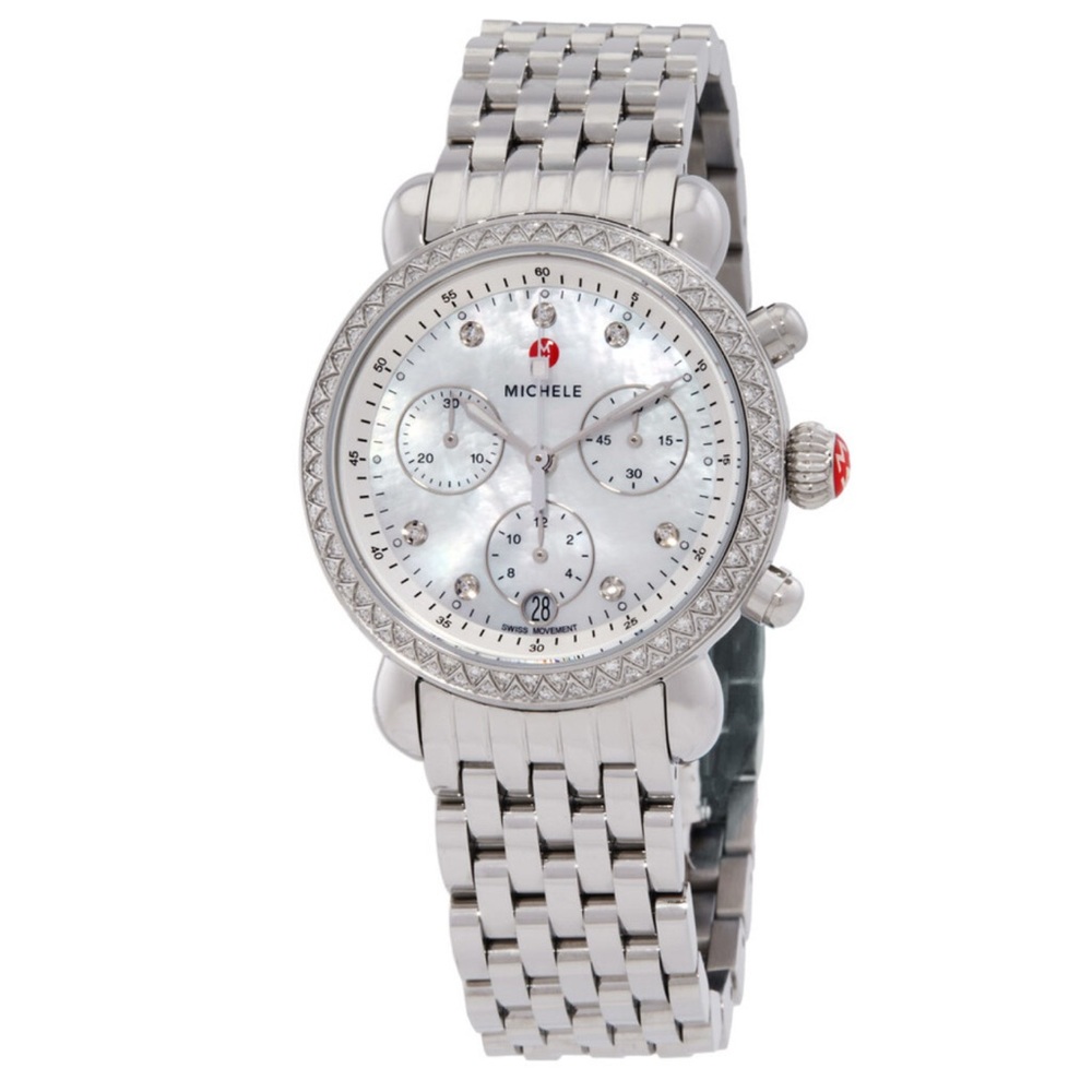 Michele Silver Chronograph Women's Watch